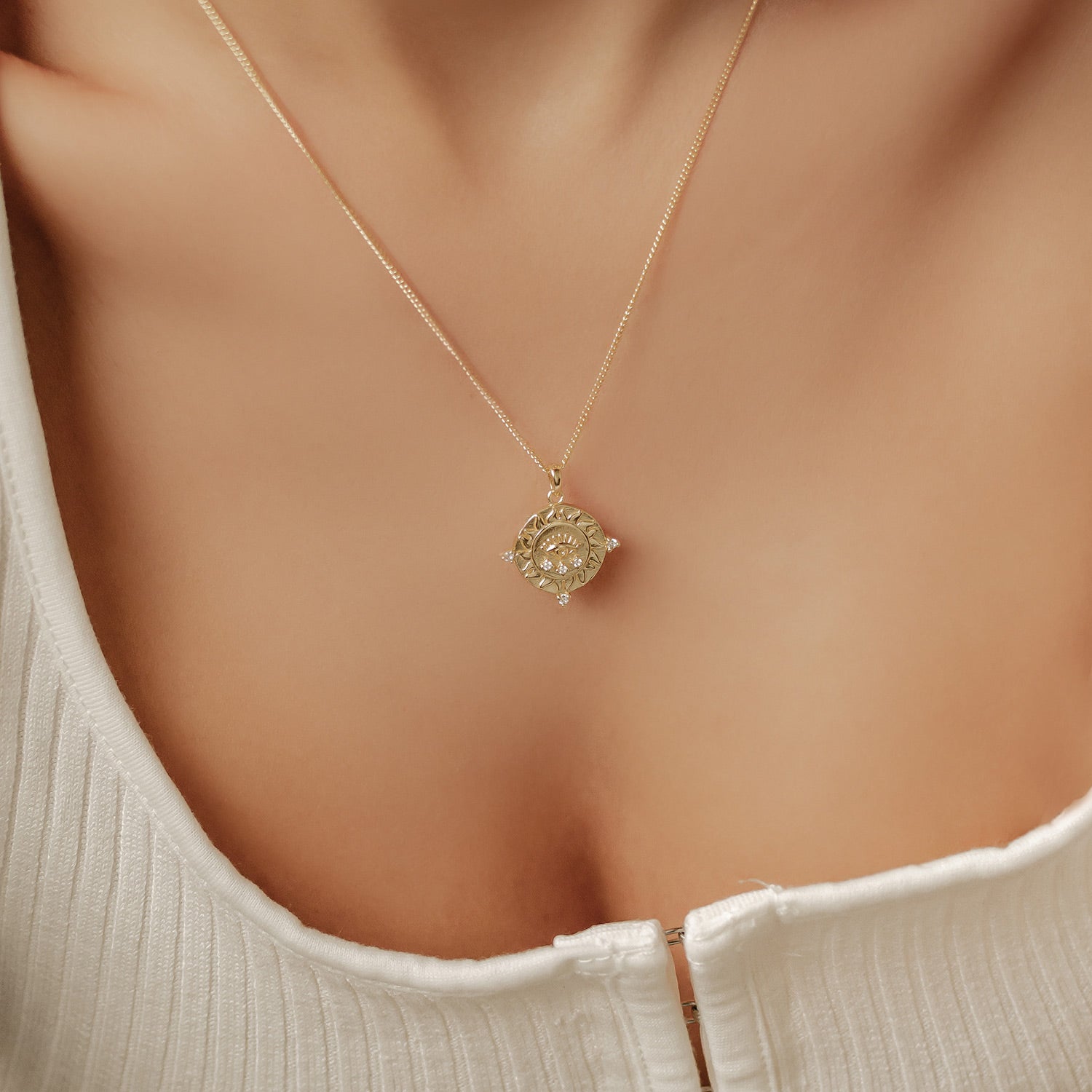 Collier Pendentif "Protection" Sterling Argent